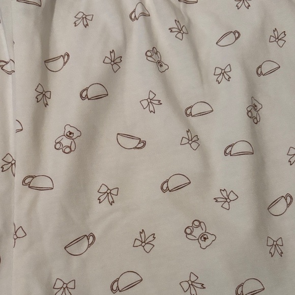 White Patterned Pajama Set - Picture 3 of 4